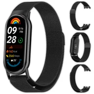 Akcesoria do smartwatchy - Bransoleta pasek opaska Milanese Vanfone ze stali nierdzewnej do Xiaomi Mi Smart Band 8/9, czarny - miniaturka - grafika 1