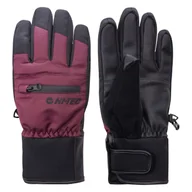 Rękawice narciarskie - Damskie Rękawice HI-TEC LADY VOGAN M000263063 – Czarny - miniaturka - grafika 1