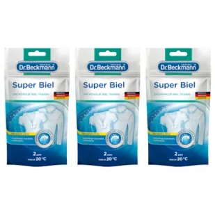 Dr. Beckmann Super Biel - Zachowuje biel tkanin Zestaw 3 x 80 g - Środki do prania - miniaturka - grafika 1