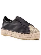 Espadryle damskie - Eva Minge Espadryle EM-46-09-001223 Czarny - miniaturka - grafika 1