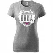 Koszulki i topy damskie - Damska Koszulka na Dzień Mamy Dama Idealny Super Prezent dla Mamy Urodziny ciemnoszary melanż L - miniaturka - grafika 1