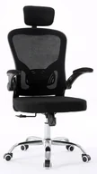 Fotele i krzesła biurowe - Elior Ergonomiczny Fotel Czarny Biurowy Z Zagłówkiem Do Komputera C4-M35 - miniaturka - grafika 1