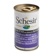 Mokra karma dla kotów - Schesir Natural 24x140g Tuńczyk z filetem wołowym - miniaturka - grafika 1