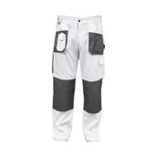 Odzież robocza - DEDRA Spodnie ochronne BH4SP- XXL XXL/58, białe, White line 190g/m2 - miniaturka - grafika 1
