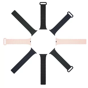 Dux Ducis Strap (Armor Version) pasek Apple Watch SE, 8, 7, 6, 5, 4, 3, 2, 1 (41, 40, 38 mm) silikonowa magnetyczna opaska bransoleta zielony - Akcesoria do smartwatchy - miniaturka - grafika 3