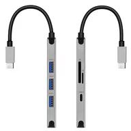 Gadżety USB - SWISSTEN SWISSTEN hub USB C HUB 6 IN 1 ALUMINIUM 44040102 44040102 - miniaturka - grafika 1