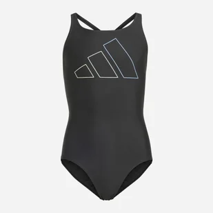 Strój kąpielowy jednoczęściowy dziecięcy dla dziewczynki Adidas Big Bars Suit G IL7276 104 Czarny (4067887687355) - Stroje kąpielowe dla dziewczynek - miniaturka - grafika 1