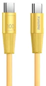 Kable USB - KABEL REMAX USB-C QUICK CHARGER SZYBKIE ŁADOWANIE 100W wytrzymały ZŁOTY 1,2m - miniaturka - grafika 1
