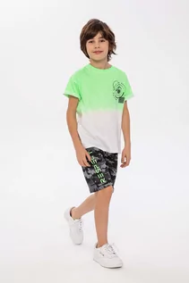 Spodnie i spodenki dla chłopców - Szare szorty dla chłopca - moro - grafika 1