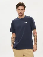 Koszulki męskie - The North Face T-Shirt Simple Dome NF0A87NG Granatowy Regular Fit - miniaturka - grafika 1