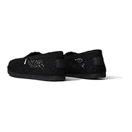 Moda i Uroda OUTLET - TOMS Damskie, marokańskie Corchet Alpargata mokasyny płaskie, Czarny, 36 EU - miniaturka - grafika 1