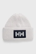 Czapki damskie - Helly Hansen czapka kolor szary z grubej dzianiny - miniaturka - grafika 1