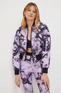 Kurtki damskie - Versace Jeans Couture kurtka bomber dwustronna damska kolor fioletowy przejściowa oversize - miniaturka - grafika 1