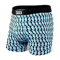 Majtki męskie - Bokserki męskie wygodne SAXX ULTRA Boxer Brief Fly marsz pingwinów - niebieskie - miniaturka - grafika 1