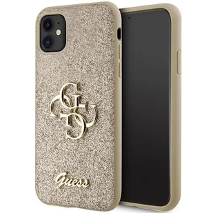 Guess GUHCN61HG4SGD iPhone 11 / Xr 6.1" złoty/gold hardcase Glitter Script Big 4G - Etui i futerały do telefonów - miniaturka - grafika 1