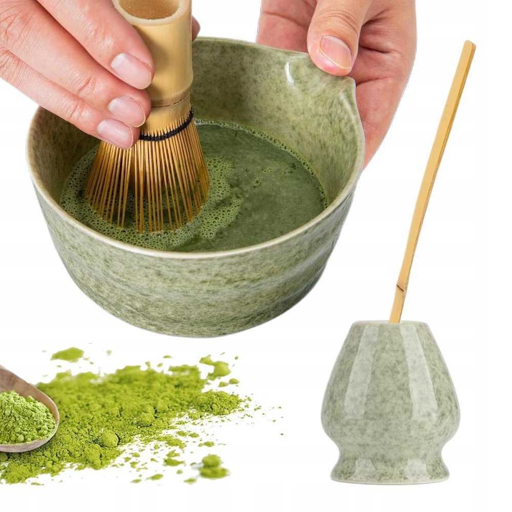 Zestaw Do Matchy 4 Części Miska Z Dzióbkiem I Trzepaczką Klasyczny