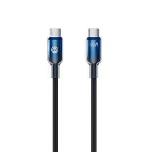 Forever kabel Ombre USB-C - USB-C 1,0 m 100W czarny - Kable USB - miniaturka - grafika 1