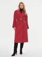 Płaszcze damskie - Imperial Płaszcz przejściowy KH36GID Czerwony Oversize - miniaturka - grafika 1