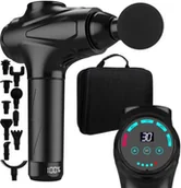 Akcesoria medycyny naturalnej - Pistolet do masażu całego ciała - masażer wibracyjny z wymiennymi głowicami - 30 programów masażu (Malatec Massage Gun 9678) - miniaturka - grafika 1