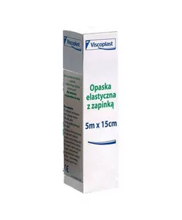 3M VISCOPLAST Opaska elastyczna tkana z zapinką 5m x 15cm - Apteczki i materiały opatrunkowe - miniaturka - grafika 1