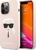 Etui i futerały do telefonów - Karl Lagerfeld Etui Karl Lagerfeld KLHCP13LSLKHLP Apple iPhone 13 Pro jasnoróżowy/light pink hardcase Silicone Karl`s Head - miniaturka - grafika 1