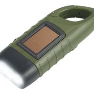 Latarki - Latarki solarne, latarki solarne LED i latarki korbowe, akumulatorowe oświetlenie awaryjne do użytku na zewnątrz – zielone - miniaturka - grafika 1