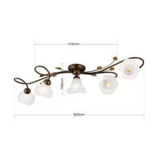 Lampa sufitowa Sisi, 5-pkt., antyczna - Lampy sufitowe - miniaturka - grafika 3