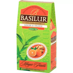 BASILUR BASILUR Herbata Ginger orange stożek 100g WIKR-1034169 - Kawa w kapsułkach i saszetkach - miniaturka - grafika 1