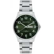 Zegarki męskie - Srebrny męski zegarek na bransolecie PACIFIC SMB-1073D-04 - miniaturka - grafika 1