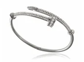 Bransoletki - Bransoleta sztywna srebro 925 Gwóźdź b1194 - miniaturka - grafika 1