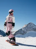 Kurtki i płaszcze dla dziewczynek - 4F Kurtka snowboardowa membrana 10000 dziewczęca - różowa 122 (6-7 lat) - miniaturka - grafika 1