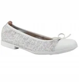 Baleriny - Geox Baleriny Dziecięce Białe Wsuwane z Kokardką 33 Jrm - miniaturka - grafika 1