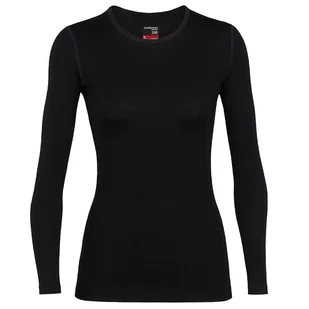 Koszulka Icebreaker Merino 260 Tech Long Sleeve Crewe Thermal Top 1043870011 - czarna - Koszulki sportowe damskie - miniaturka - grafika 1