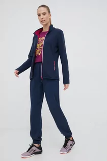 Spodnie damskie - CMP spodnie damskie kolor granatowy proste high waist - grafika 1