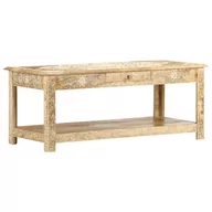 Ławy i stoliki kawowe - vidaXL vidaXL Stolik kawowy 110x50x45 cm, lite drewno mango, ręcznie malowane - miniaturka - grafika 1