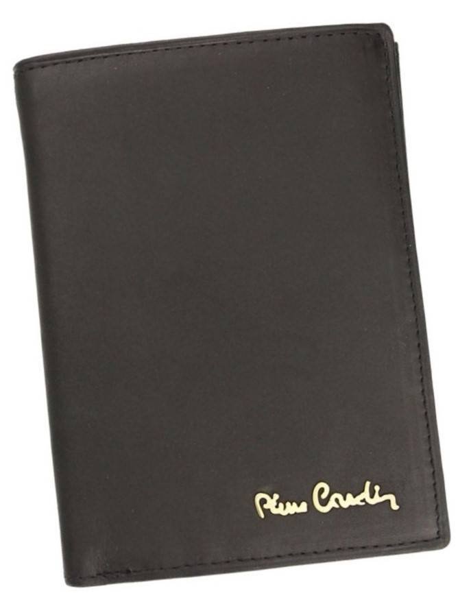 Pierre Cardin, Portfel skórzany męski, Tilak28 326, czarny, ochrona RFID