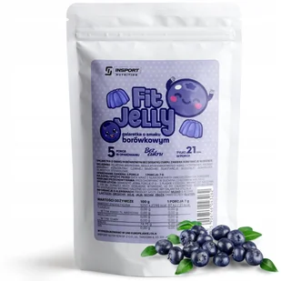 GALARETKA BEZ CUKRU 35G Niskokaloryczna Pyszna BORÓWKOWA INSPORT - Galaretki - miniaturka - grafika 1