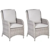 Fotele i krzesła ogrodowe - Zestaw 2 foteli ogrodowych z technorattanu beżowy CASCAIS - miniaturka - grafika 1