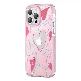 Kingxbar Heart Star Series etui iPhone 14 Pro Max pokrowiec obudowa na tył plecki pink heart - Etui i futerały do telefonów - miniaturka - grafika 1