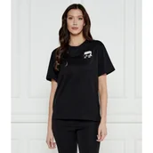 Koszulki i topy damskie - Karl Lagerfeld T-shirt IKON RS PEAK-A-BOO | Oversize fit - miniaturka - grafika 1