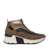 Botki damskie - Botki Rieker CEO-N6352-25 Brązowy - miniaturka - grafika 1