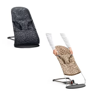 BABYBJORN leżaczek BLISS MESH - Antracytowy/Leopard + poszycie do leżaczka Balance Bliss Beż/Leopard, Cotton scandinavian-baby-9375-0 - Leżaczki i huśtawki - miniaturka - grafika 1