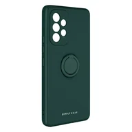 Etui i futerały do telefonów - Etui do Galaxy A53 5G Silikonowe Elastyczne z uchwytem wideo z pierścieniem Roar zielone - miniaturka - grafika 1