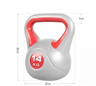 Gorilla Sports Kettlebell Winylowe kontrast 14kg (100345-00006-0019) - Kettlebell - miniaturka - grafika 1