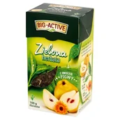 Herbata - Big-Active Big-Active Zielona herbata liściasta z owocem pigwy 100 g - miniaturka - grafika 1