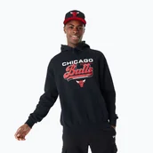 Bluzy męskie - Bluza męska New Era NBA Graphic OS Hoody Chicago Bulls black - miniaturka - grafika 1