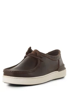 Clarks - Męskie buty żeglarskie ze skóry  CourtLiteWally, brązowy - Buty zimowe męskie - miniaturka - grafika 1