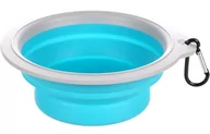 Miski dla psów - FLAMINGO MISKA PODRÓŻNA BUBO 625ml BLUE/GREY - miniaturka - grafika 1