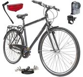 Rowery - Rower Męski Miejski 28" SHIMANO Nexus 7 Bagażnik Błotniki Światła Lekki - miniaturka - grafika 1