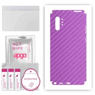 Szkła hartowane na telefon - Folia naklejka skórka strukturalna na TYŁ+BOKI do Samsung Galaxy Note 10+ 5G -  Carbon Fioletowy - apgo SKINS - miniaturka - grafika 1